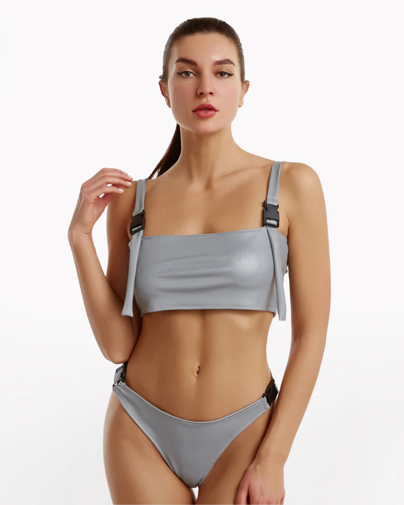 Reflective Rave Clothing Shiny Bikini Set - Image 12
