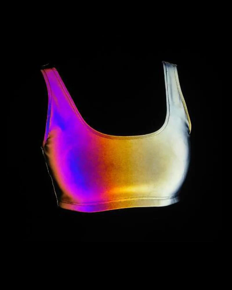 Reflective Rave Clothing Shiny Skirt Tank Two Piece Set （Individual pieces available） - Image 4