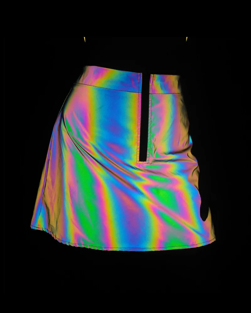 Reflective Rave Clothing Shiny Skirt Tank Two Piece Set （Individual pieces available） - Image 5