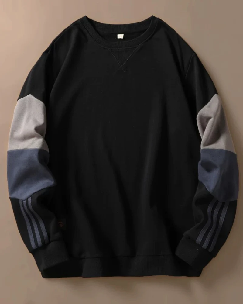 Round Neck Color Block Hoodie - Image 10