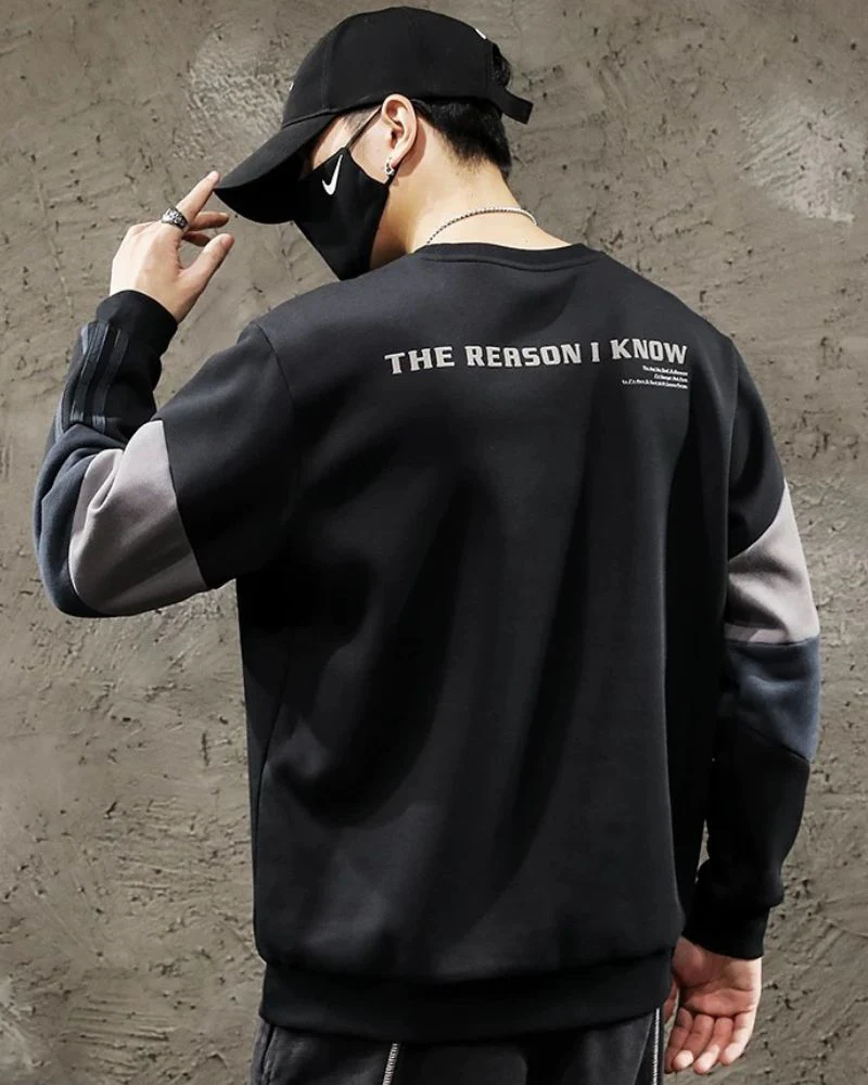 Round Neck Color Block Hoodie - Image 12