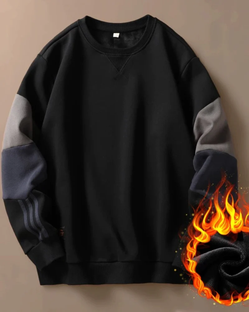 Round Neck Color Block Hoodie - Image 14