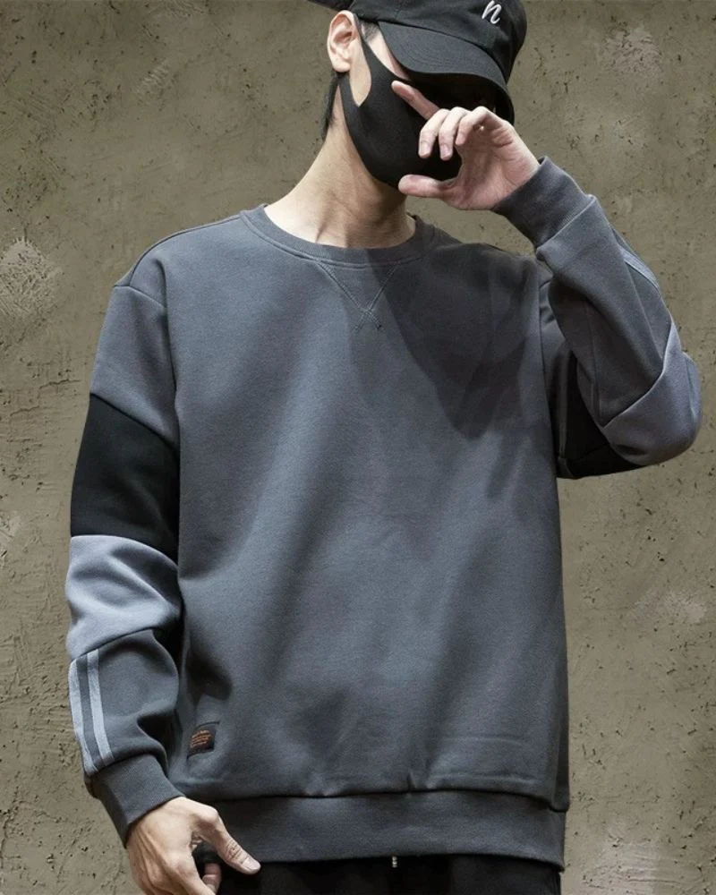 Round Neck Color Block Hoodie - Image 3