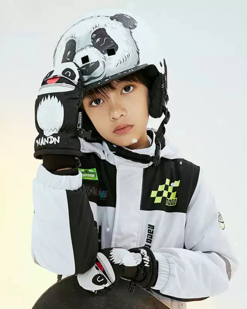 Ski Swear Cartoon Waterproof Warm Kids Ski Gloves - Image 10