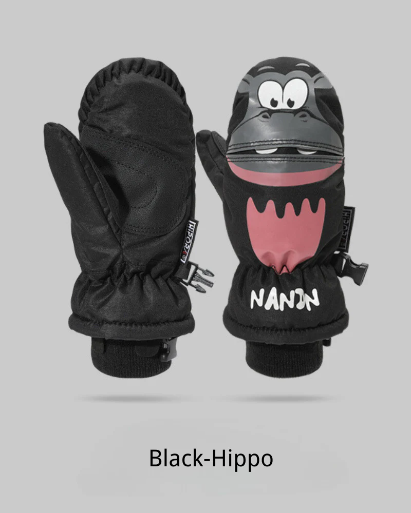 Ski Swear Cartoon Waterproof Warm Kids Ski Gloves - Image 6