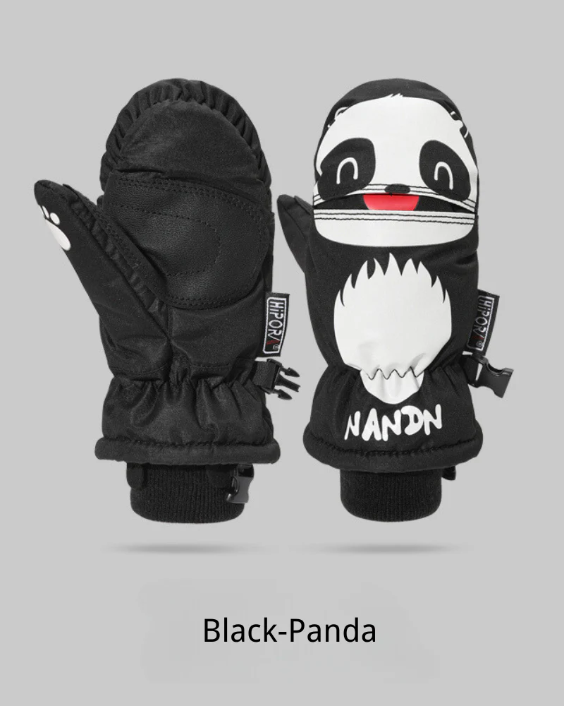 Ski Swear Cartoon Waterproof Warm Kids Ski Gloves - Image 8