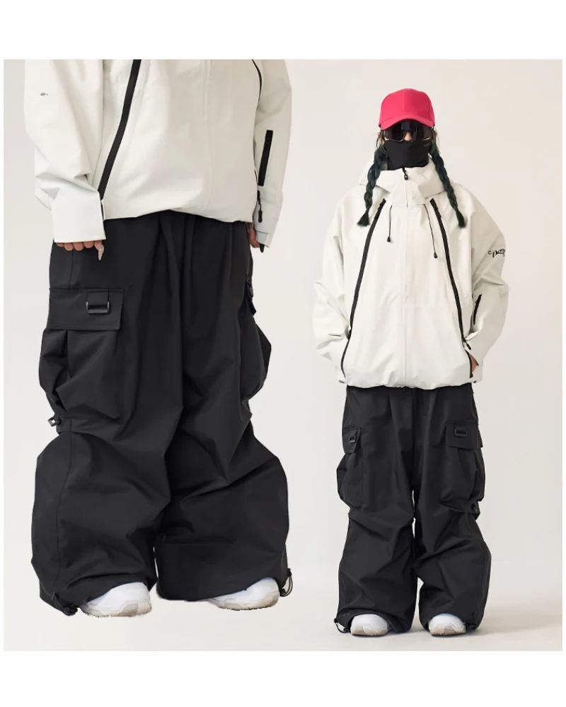 Ski Wear 3L Baggy Cargo Snow Pants - Unisex - Image 4