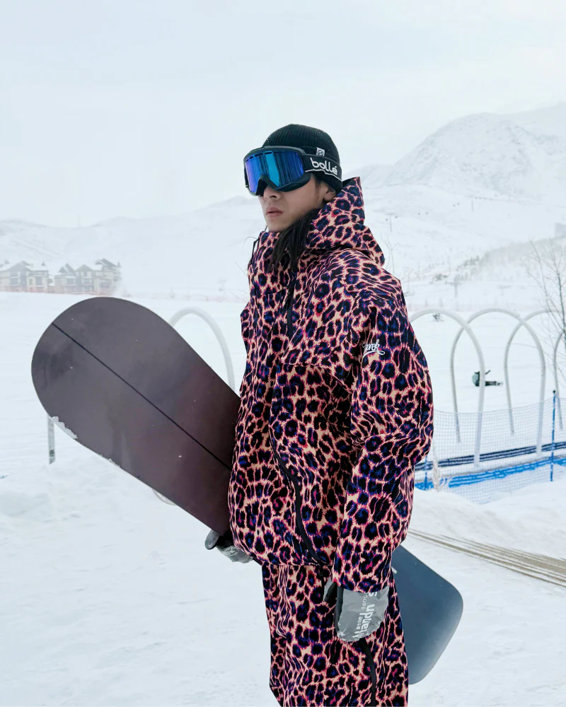Ski Wear 3L Hard-Shell Waterproof Leopard Ski Jacket & Pants Suit -Unisex - Image 10