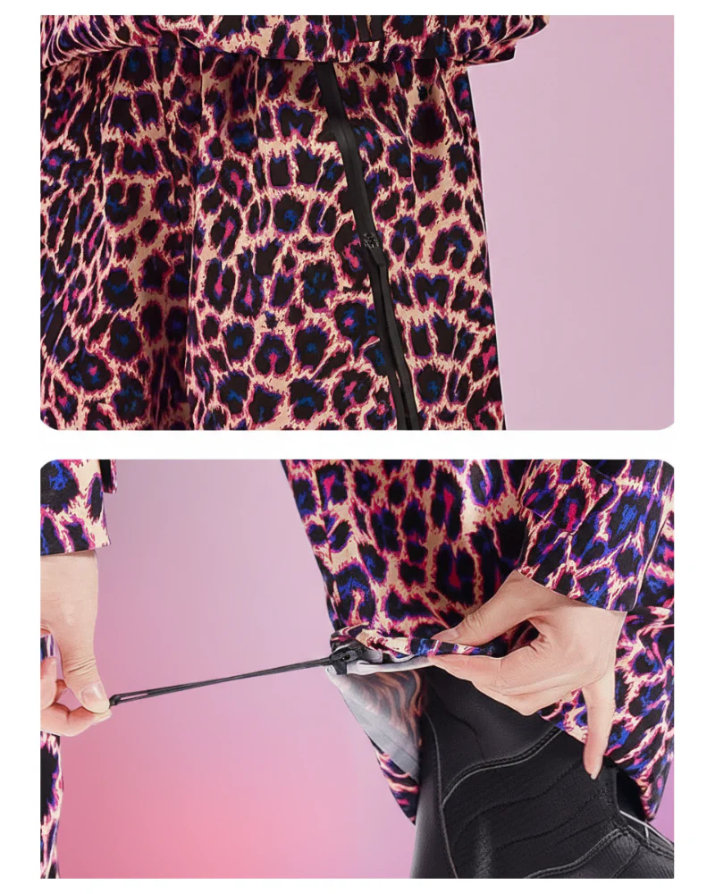 Ski Wear 3L Hard-Shell Waterproof Leopard Ski Jacket & Pants Suit -Unisex - Image 16