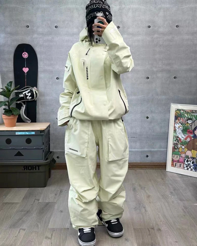 Ski Wear 3L Waterproof Windproof Hardshell Snowboard Suit -Unisex - Image 15