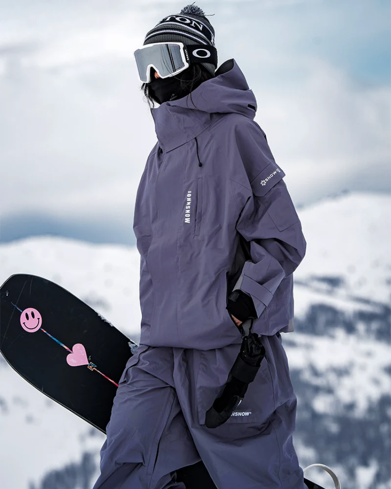 Ski Wear 3L Waterproof Windproof Hardshell Snowboard Suit -Unisex - Image 4