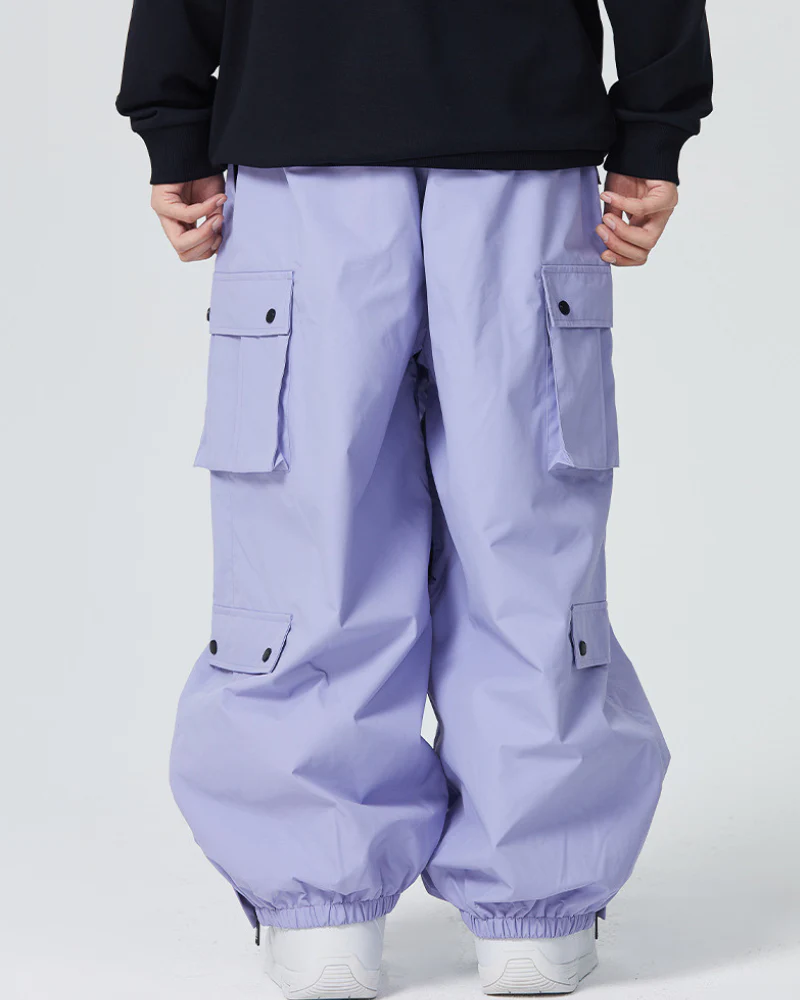 Ski Wear Baggy Snowboard Cargo Snow Pants - Unisex - Image 15