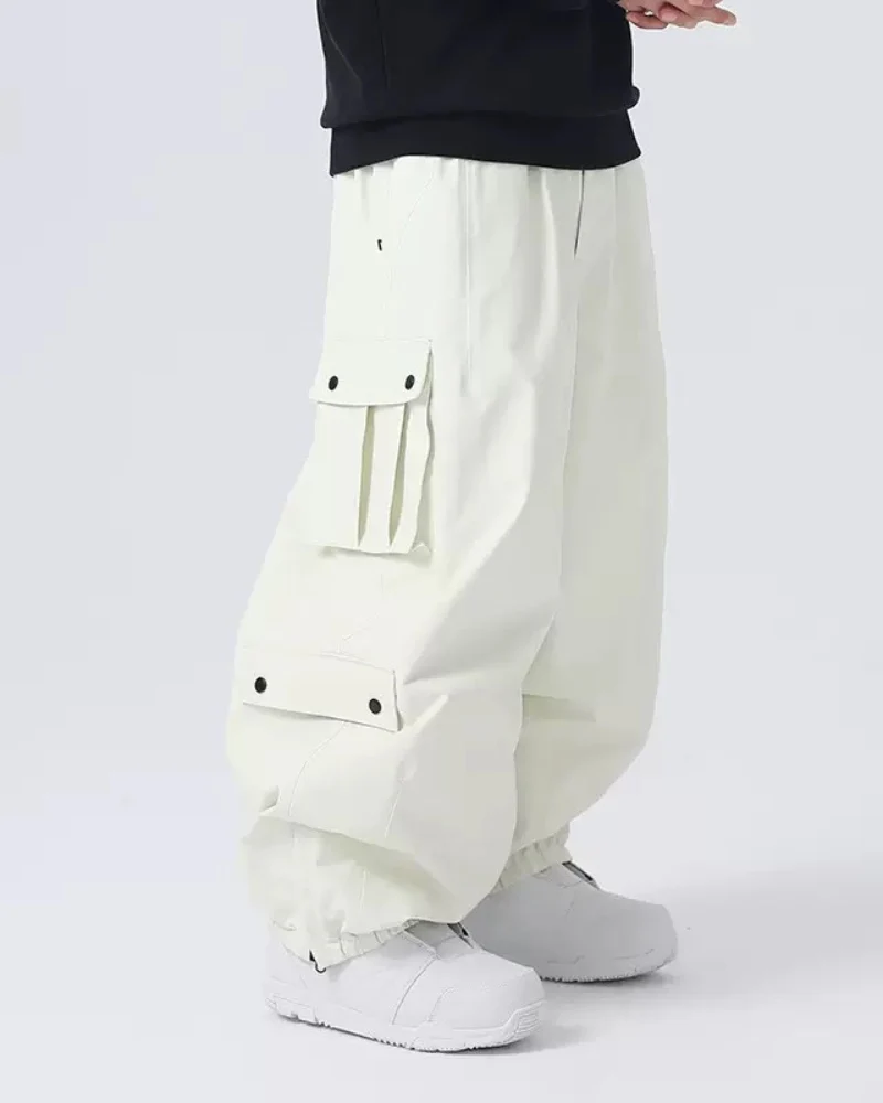 Ski Wear Baggy Snowboard Cargo Snow Pants - Unisex - Image 5