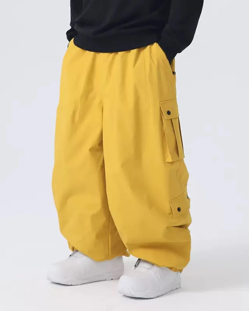 Ski Wear Baggy Snowboard Cargo Snow Pants - Unisex - Image 6