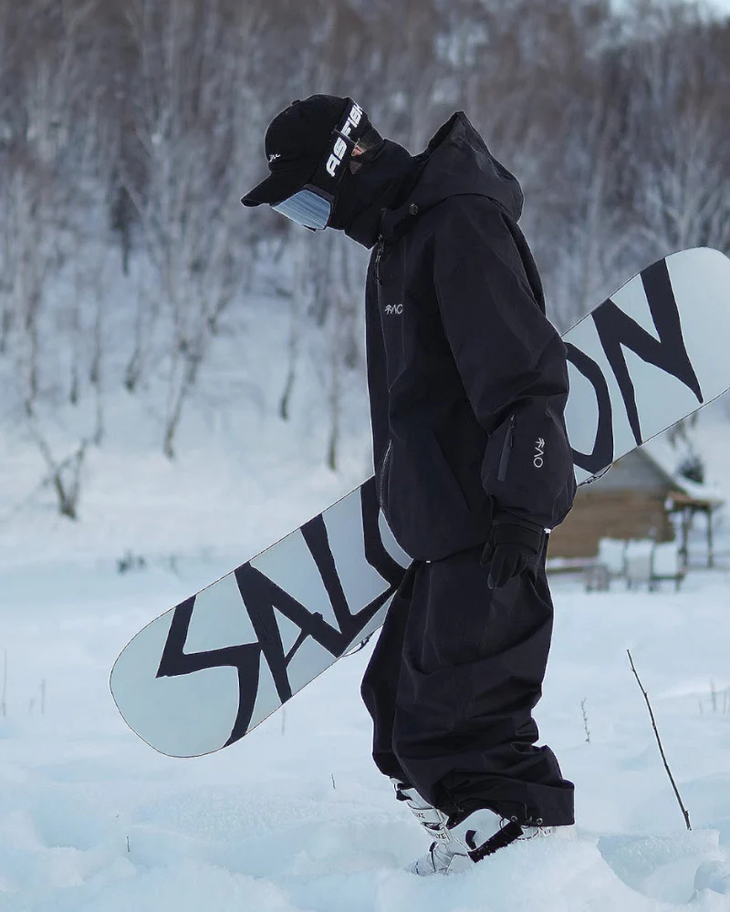 Ski Wear Black Fleece-Lined Waterproof Ski Suit -Unisex (Single Unit Available) - Image 3