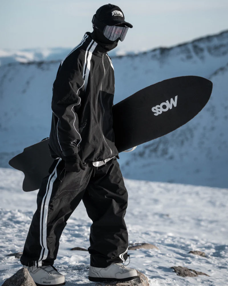 Ski Wear Black Fleece-lined Waterproof Windproof Ski Suit -Unisex - Image 5