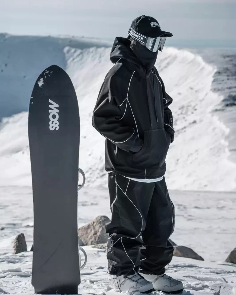 Ski Wear Black Reflective Waterproof Ski Hoodie & Pants Suit -Unisex (Single Unit Available) - Image 3