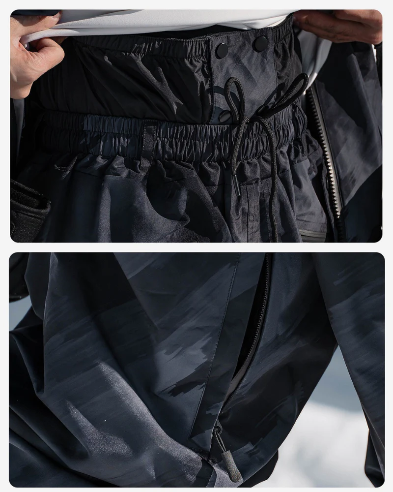 Ski Wear Black Waterproof Snowboard Jacket & Pants Set -Unisex - Image 15