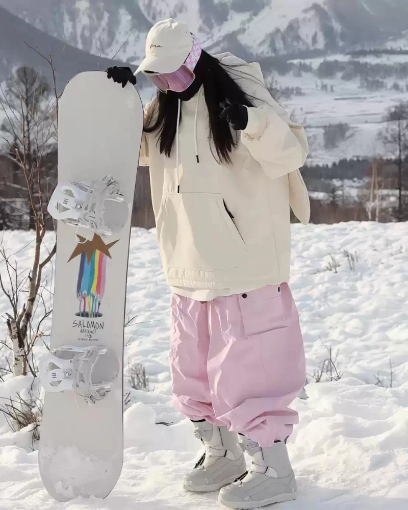 Ski Wear Bunny Ear Waterproof Loose-Fit Ski Hoodie - Women's - Image 12