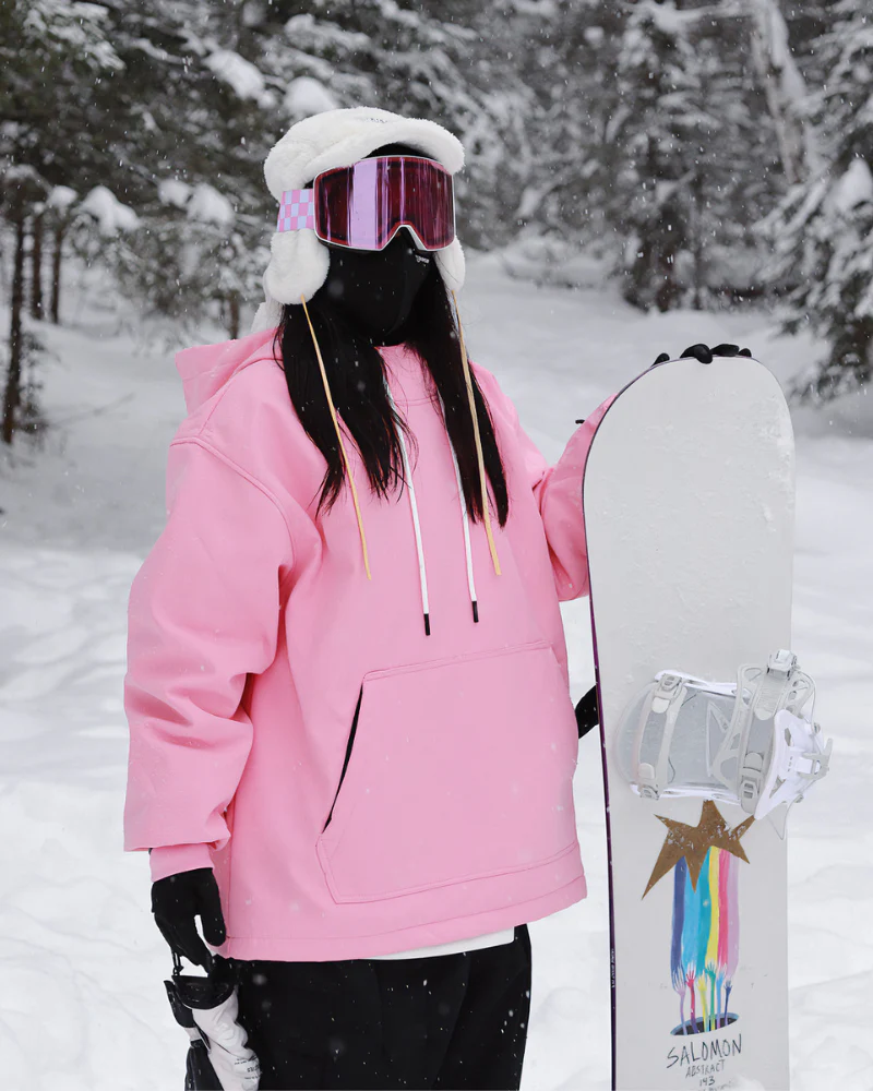 Ski Wear Bunny Ear Waterproof Loose-Fit Ski Hoodie - Women's - Image 14