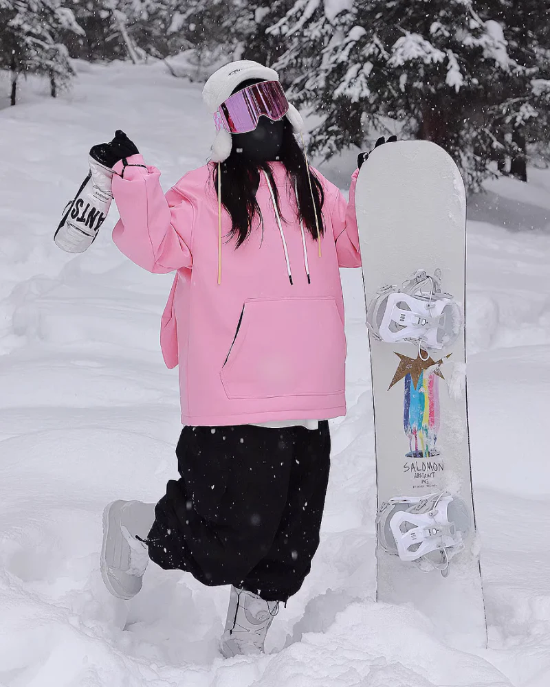 Ski Wear Bunny Ear Waterproof Loose-Fit Ski Hoodie - Women's - Image 15