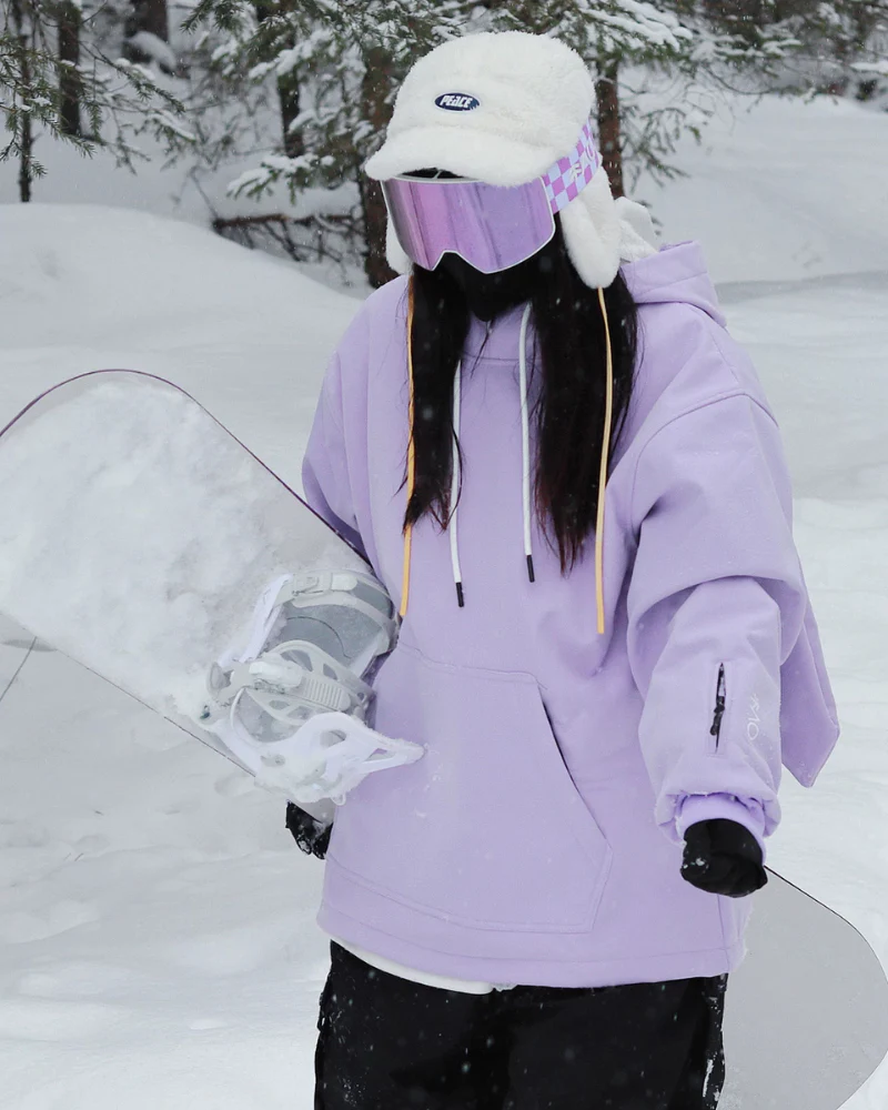 Ski Wear Bunny Ear Waterproof Loose-Fit Ski Hoodie - Women's - Image 4