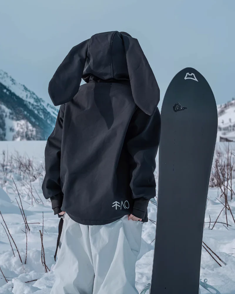 Ski Wear Bunny Ear Waterproof Loose-Fit Ski Hoodie - Women's - Image 7
