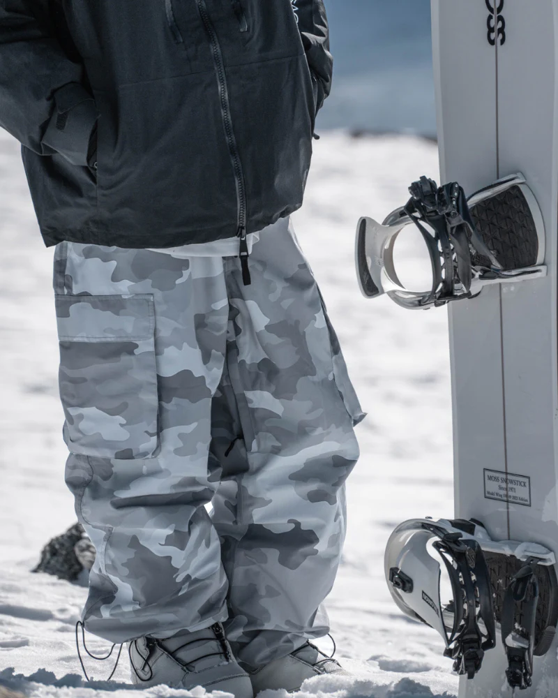 Ski Wear Camouflage Fleece-Lined Snowboard Pants -Unisex - Image 3