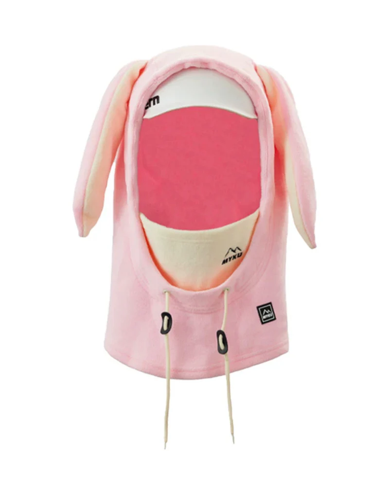 Ski Wear Fleece-Lined Bunny Ear Unisex Balaclava Hood - Image 5