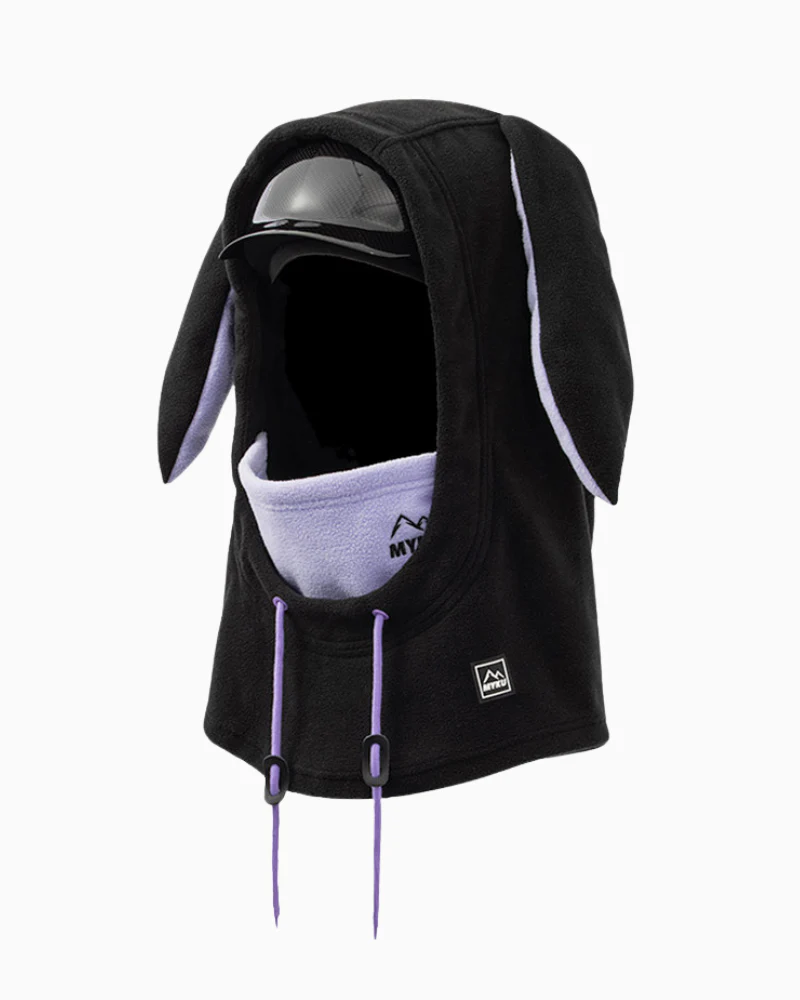 Ski Wear Fleece-Lined Bunny Ear Unisex Balaclava Hood - Image 8