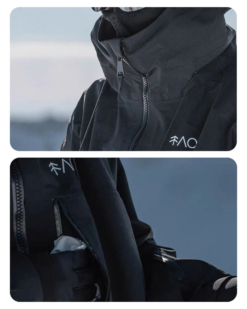 Ski Wear Fleece Lining 3L Waterproof Ski Jacket -Unisex - Image 12