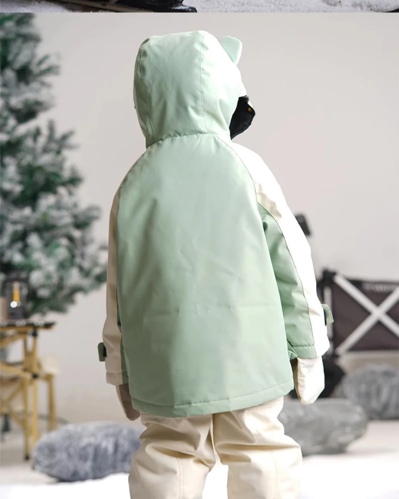 Ski Wear Frog Color Block Kids Jacket&Bibs Snow Suit (Single Unit Available) - Image 12