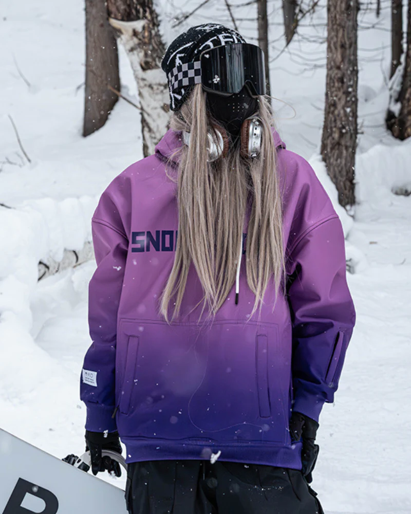 Ski Wear Gradient Color Warm Ski Hoodie - Unisex - Image 5