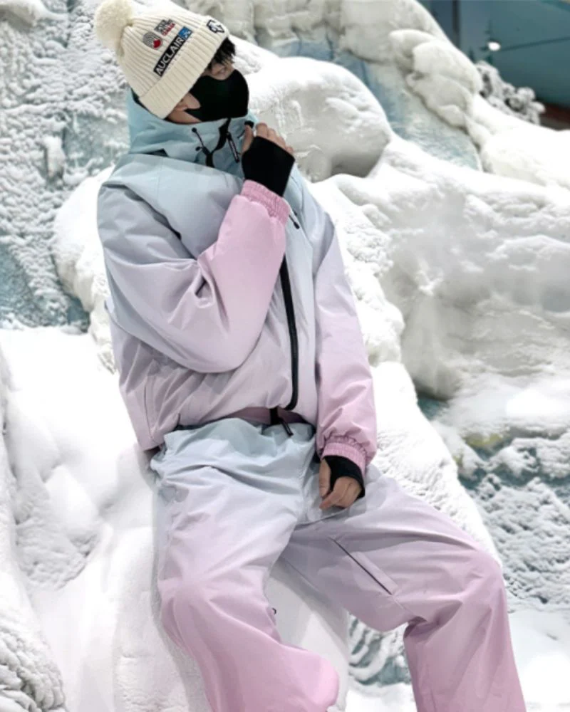Ski Wear Icecream Gradient Color Snow Suit -Unisex - Image 3
