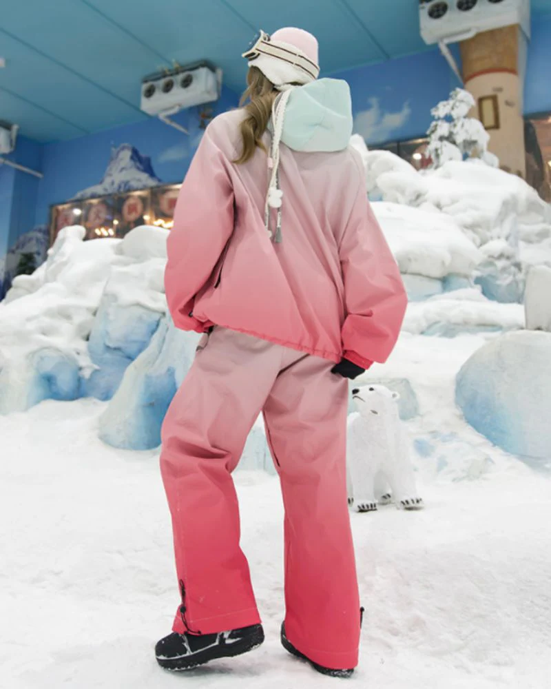 Ski Wear Icecream Gradient Color Snow Suit -Unisex - Image 5