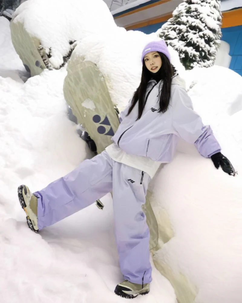 Ski Wear Icecream Gradient Color Snow Suit -Unisex - Image 7