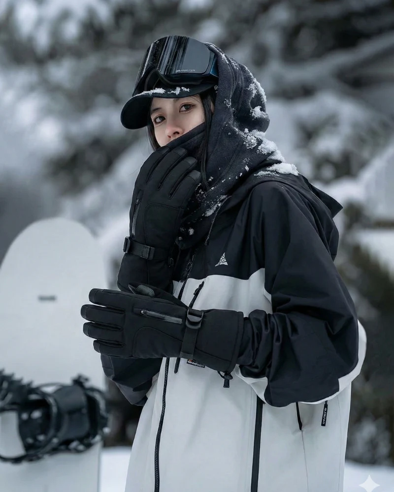 Ski Wear Insulated Thick Outdoor Ski Gloves - Image 3