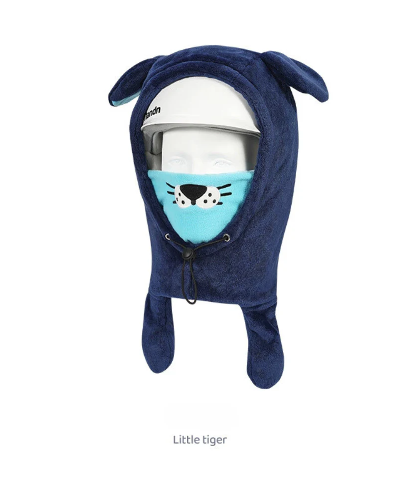 Ski Wear Kids Plush Jumping Ear Snow Helmet Hood - Image 9