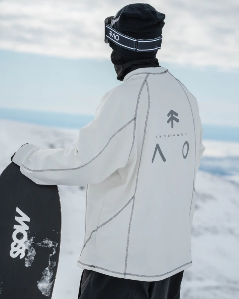 Ski Wear Loose-Fit Fleece-Lined Indoor Ski Sweatshirt -Unisex - Image 2