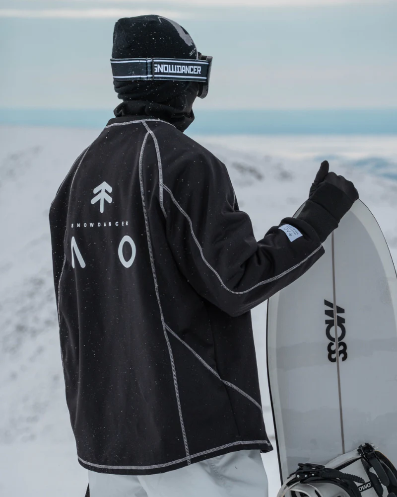 Ski Wear Loose-Fit Fleece-Lined Indoor Ski Sweatshirt -Unisex - Image 4