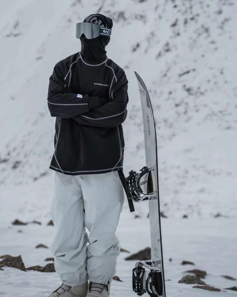 Ski Wear Loose-Fit Fleece-Lined Indoor Ski Sweatshirt -Unisex - Image 6