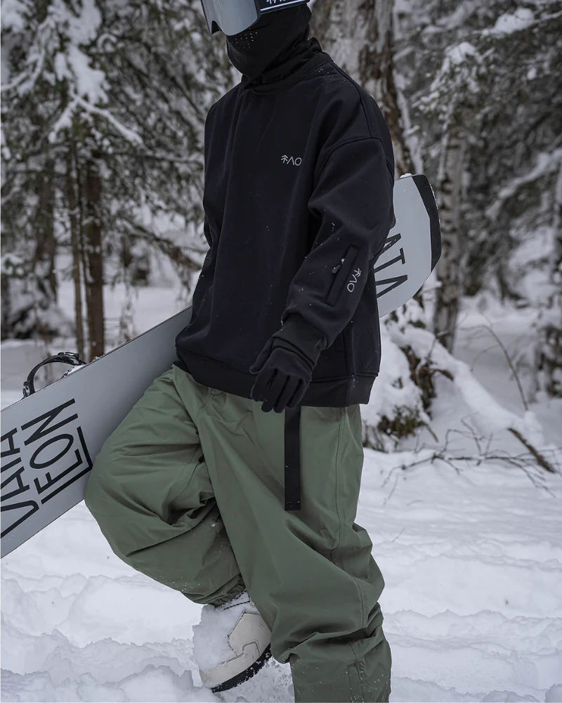 Ski Wear Loose Fit Fleece-Lined Snowboard Pants -Unisex - Image 13