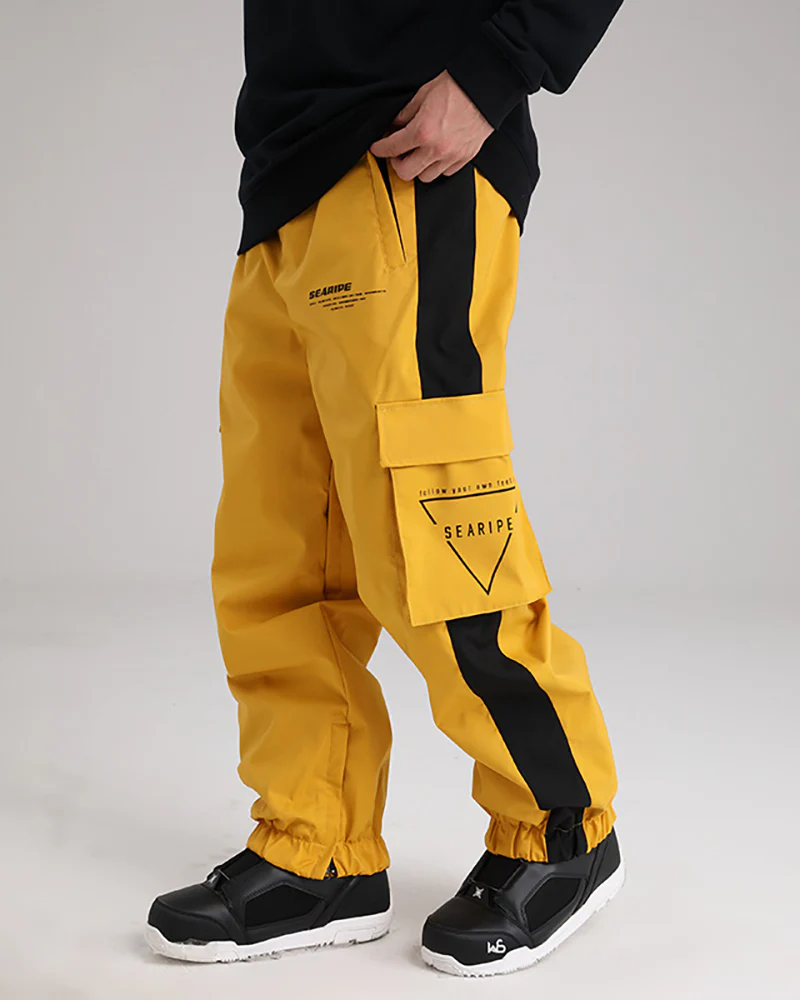Ski Wear Neon Reflective Cargo Snow Pants -Unisex - Image 3