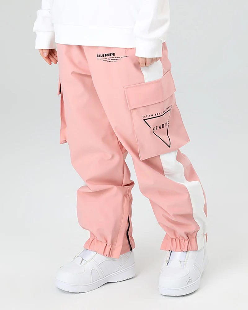 Ski Wear Neon Reflective Cargo Snow Pants -Unisex - Image 4
