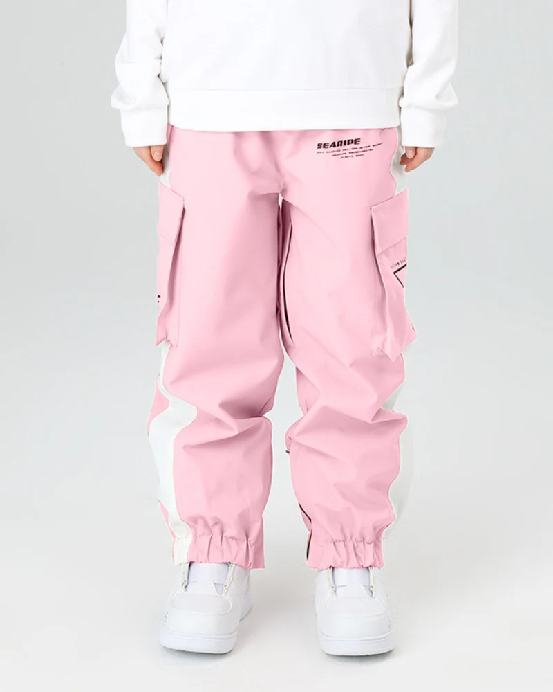 Ski Wear Neon Reflective Cargo Snow Pants -Unisex - Image 5