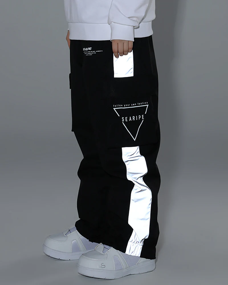 Ski Wear Neon Reflective Cargo Snow Pants -Unisex - Image 7