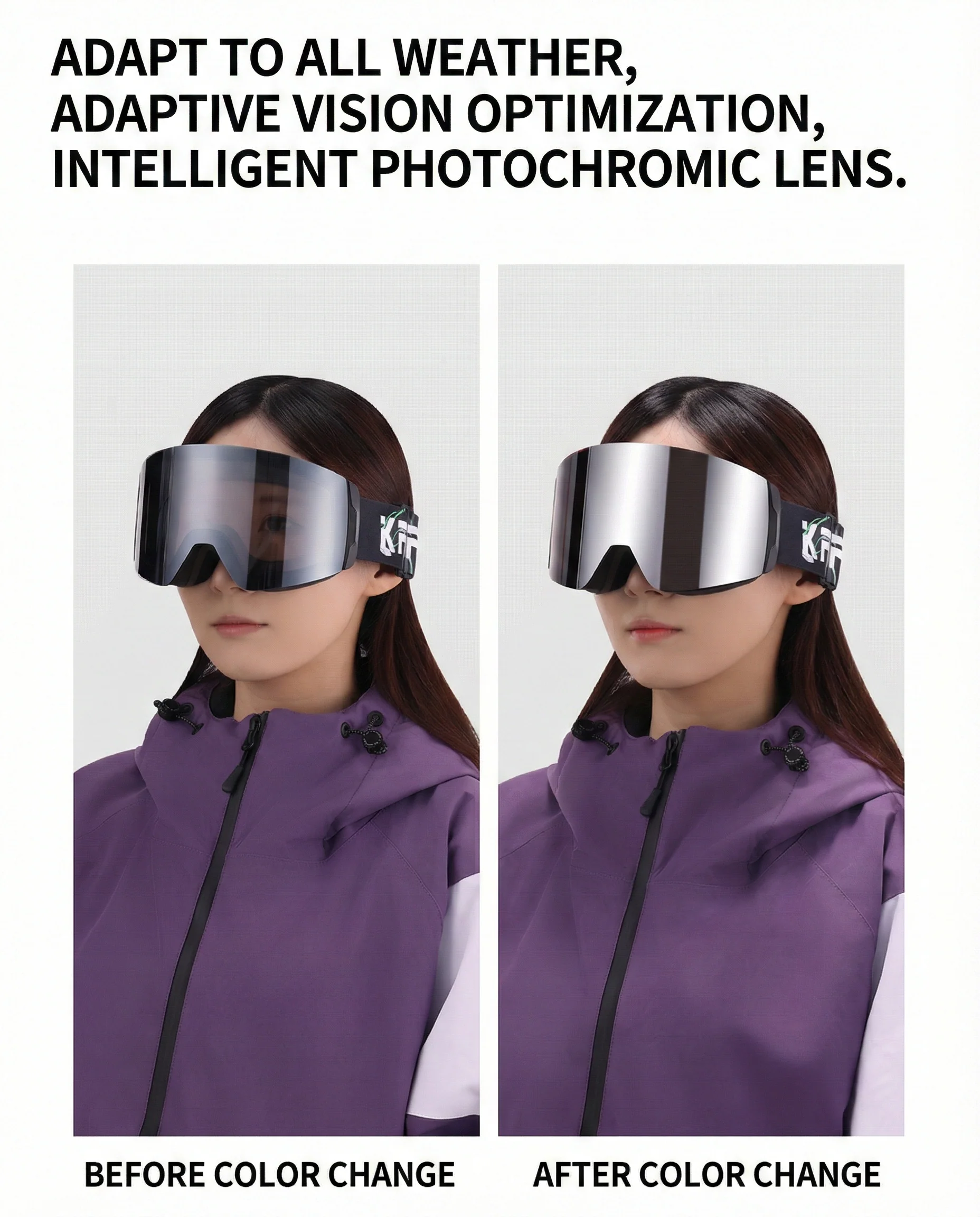 Ski Wear Outdoor Photochromic Magnetic Ski Goggles - Image 21