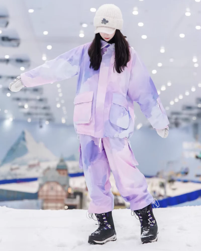 Ski Wear Pink&Purple Snow Jacket&Pants Suit -Women's (Single Unit Available) - Image 10