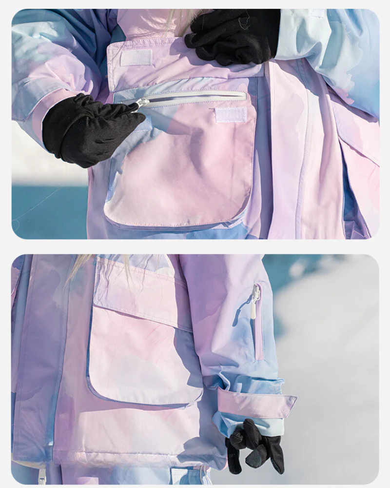 Ski Wear Pink&Purple Snow Jacket&Pants Suit -Women's (Single Unit Available) - Image 12
