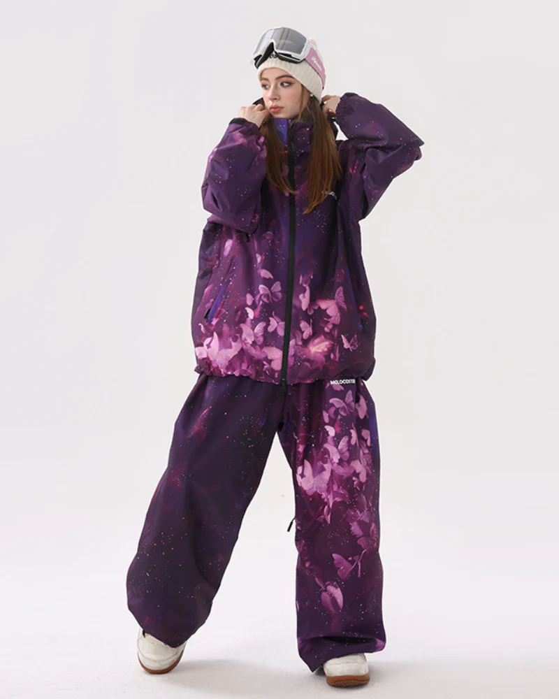 Ski Wear Purple Butterfly Snow Suit -Unisex - Image 5